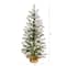 3ft. Pre-Lit Artificial Christmas Tree in Burlap Base, Clear LED Lights